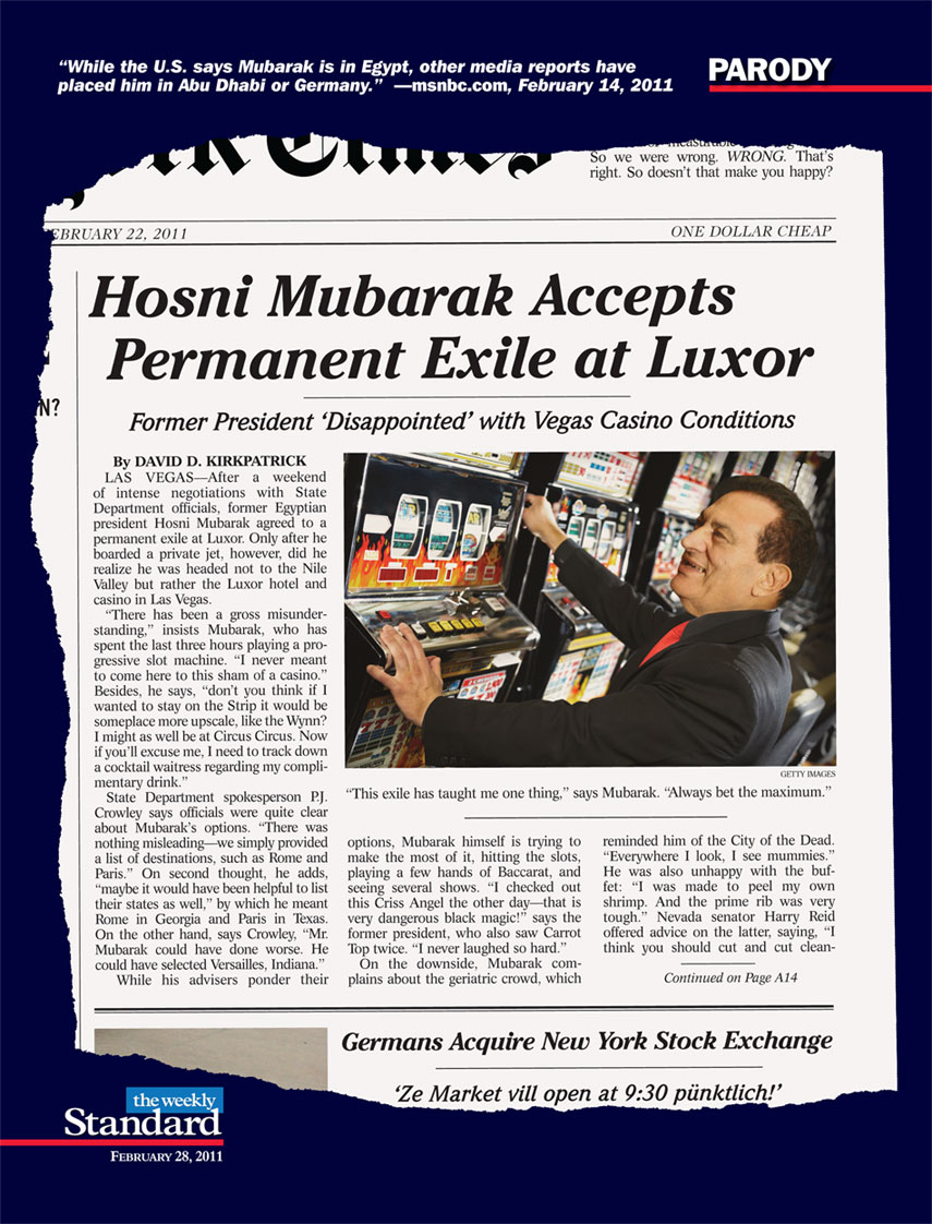 Mubarak in Vegas