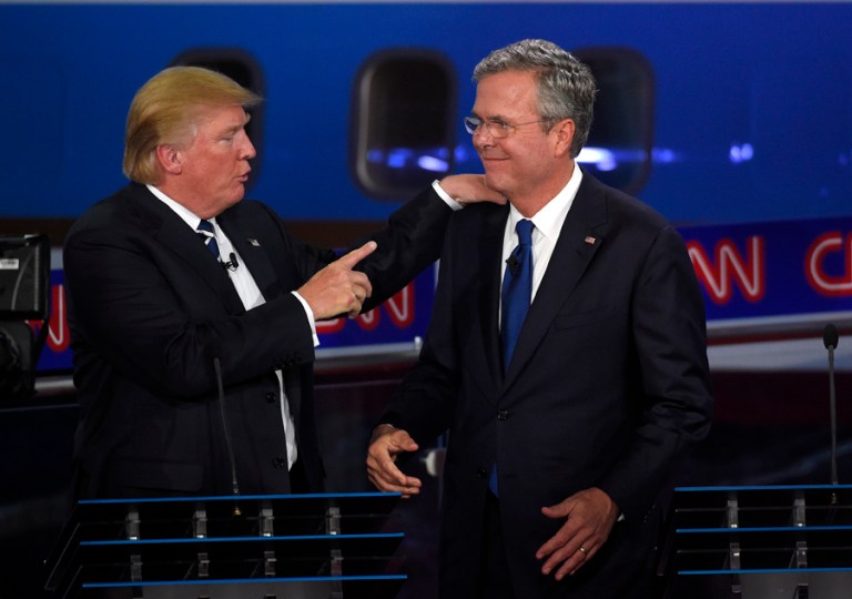 Jeb Bush would gain more supporters from Donald Trump's exit than if any other candidate quit the 2016 presidential race, according to a new national poll. (AP file photo/Mark J. Terrill)