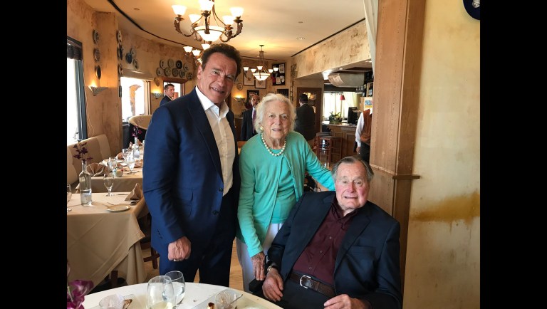 Arnold Schwarzenegger spent Friday afternoon with his 