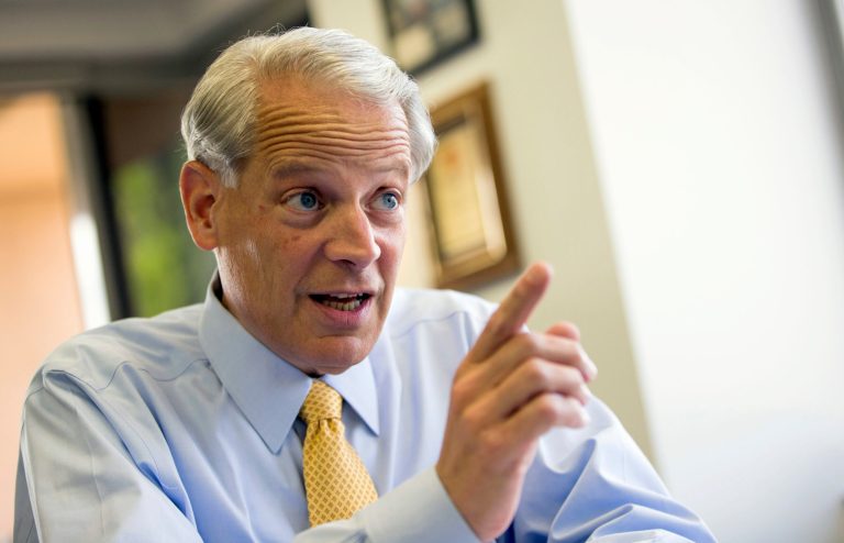 Rep. Steve Israel, D-N.Y., gestures during an interview with the Associated Press, in Washington. (AP Photo/ Evan Vucci, File)
