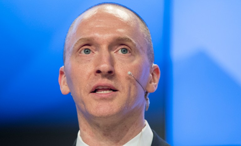 Carter Page, also on the national security advisory committee, refused to discuss their conversation, citing confidentiality rules. (AP Photo/Pavel Golovkin)