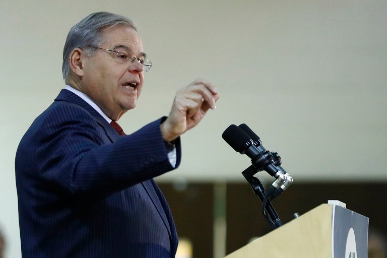Menendez is accused of receiving about $1 million in bribes in exchange for using his office to help a Florida eye specialist who is a friend of the New Jersey senator. (AP Photo/Julio Cortez)