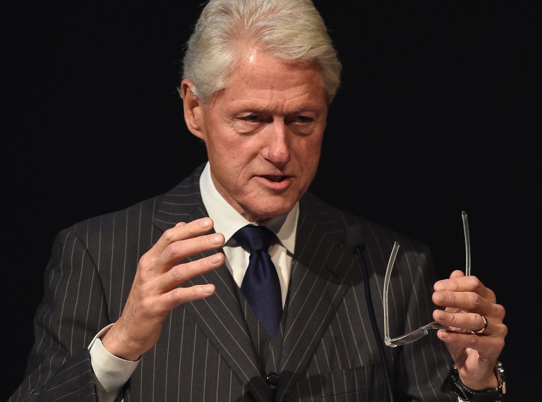 Former President Bill Clinton speaks during the Forbes' 2015 Philanthropy Summit Awards Dinner on June 3, 2015 in New York City. (Photo by Dimitrios Kambouris/Getty Images)