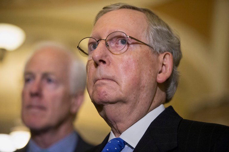AUC President Brad Woodhouse claimed Senate Majority Leader Mitch McConnell has refused to cooperate with President Obama on a Supreme Court nomination because he wants to wait until Trump wins the White House. (AP Photo/J. Scott Applewhite)