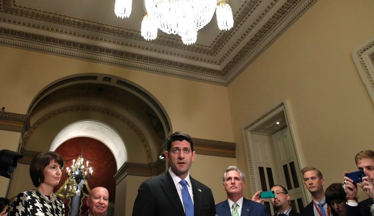 Conflict between what can pass the House and what can pass the Senate is leaving Republicans in a bind. (AP Photo/Jacquelyn Martin)