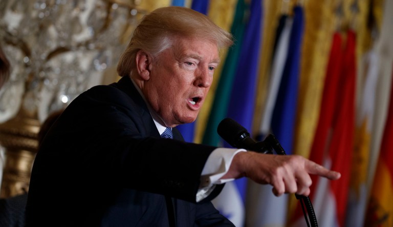 President Trump took aim at late night television hosts Saturday morning for their evergreen 