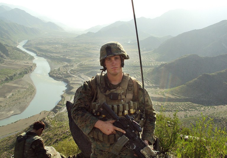 In this undated photo released by the U.S. Marines, Sgt. Dakota Meyer poses for a photo while deployed in support of Operation Enduring Freedom in Ganjgal Village, Kunar province, Afghanistan. (AP Photo/U.S. Marines)