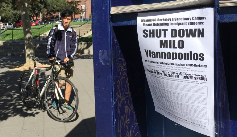 The sad reality is that people on college campuses actually need to be persuaded into supporting free speech. (AP Photo/Jocelyn Gecker)