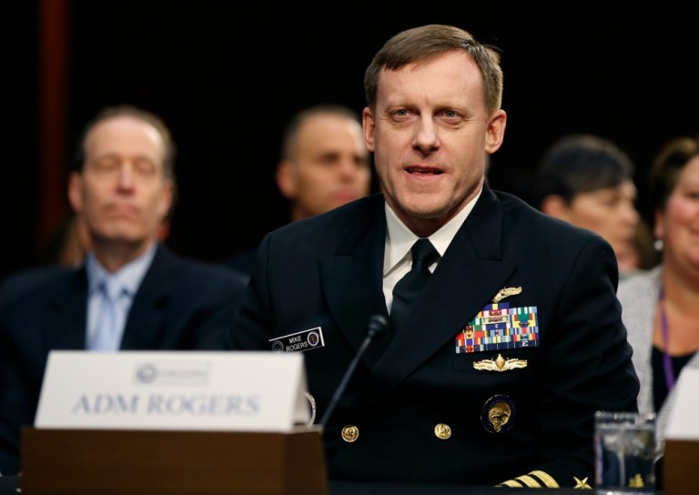 "Some of the communications ... were encrypted," Adm. Mike Rogers said in an interview with Yahoo News. "We did not generate the insights ahead of time. Clearly, had we known, Paris would not have happened." (AP Photo)