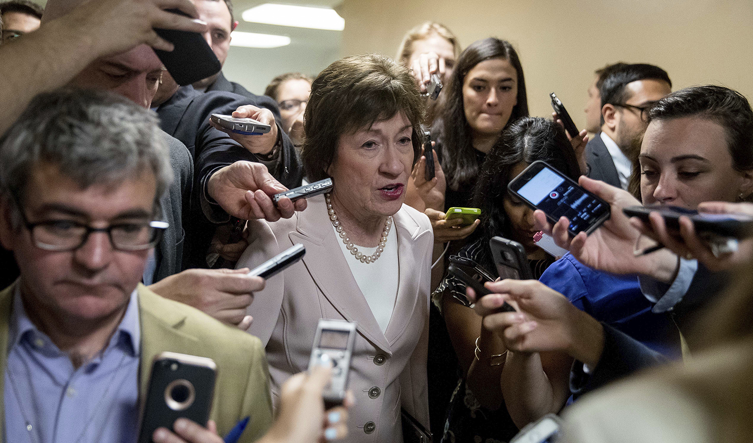 Democrats rip Obamacare overhaul bill and call for it to be put ‘aside’ after Susan Collins defects