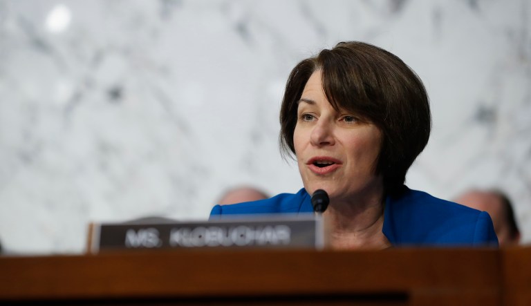 Sen. Amy Klobuchar, D-Minn., is headed to Hollywood this weekend for a fundraiser that is fueling more speculation she might be considering a 2020 presidential bid. (AP Photo/Pablo Martinez Monsivais)