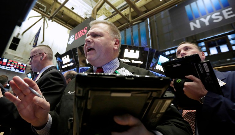 The Dow Jones industrial average fell by more than 1,000 points on the day, or more than 4 percent. (AP Photo/Richard Drew)