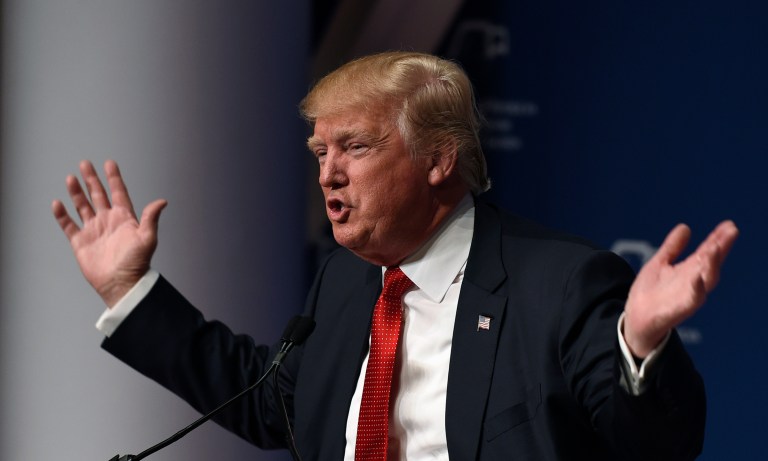 Despite all that effort, no one could be found to speak on Donald Trump's behalf when it comes to education. (AP Photo/Susan Walsh)