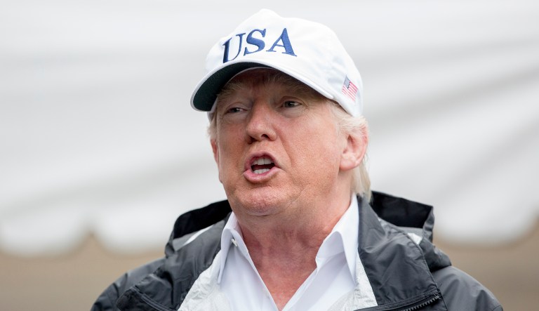 Trump told reporters on Thursday that he would not announce his decision on the Iran nuclear deal's future until next month. (AP Photo/Andrew Harnik)