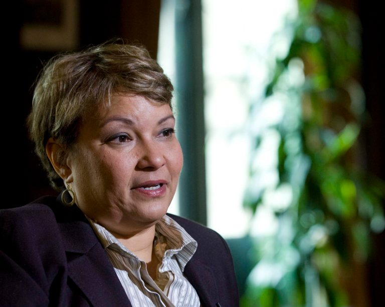   FILE - This photo April 17, 2012 file photo shows Environmental Protection Agency (EPA) Administrator Lisa Jackson during an interview with The Associated Press at EPA Headquarters in Washington. Jackson, The Obama administration's chief environmental watchdog, is stepping down after a nearly four-year tenure marked by high-profile brawls over global warming pollution, the Keystone XL oil pipeline, new controls on coal-fired plants and several other hot-button issues that affect the nation's economy and people's health. (AP Photo/Kevin Wolf, File)  