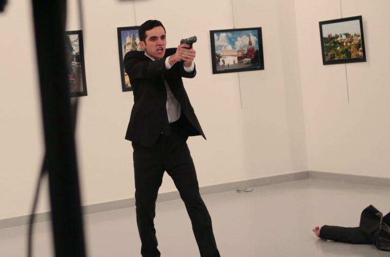 In a first-person account, Burhan Ozbilici recounted how he captured the moment on camera. (AP Photo/Burhan Ozbilici)