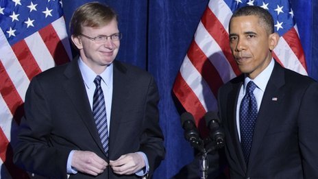 Jim Messina and President Obama. AP Photo.