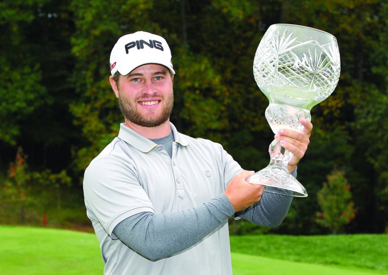 Jonathan Ferrey/Getty Images
David Lingmerth of Sweden shot a final-round 66 to rally to a one-stroke victory over Casey Wittenberg in October at TPC Potomac at Avenel Farm.
