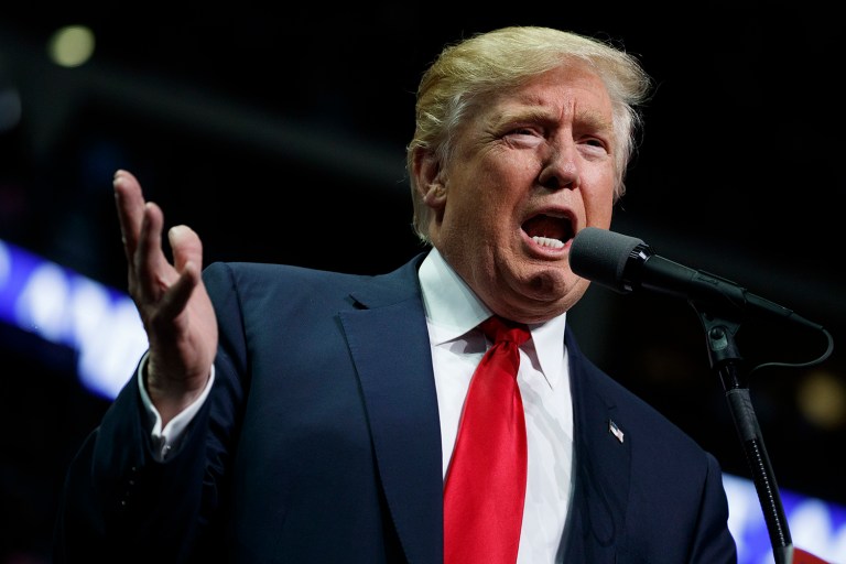Donald Trump said he doesn't care about the popular vote total because the Electoral College doesn't require him to win it to be president. (AP Photo/ Evan Vucci, File)