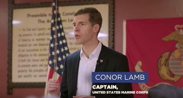 Conor Lamb is a 33-year-old Marine veteran and former assistant U.S. attorney running for the open seat.
			(Screen shot)