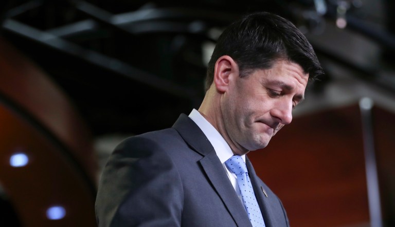 Members of his own party are urging House Speaker Paul Ryan of Wis., to help reinstitute the National Criminal Instate Background Check System. (AP Photo/Pablo Martinez Monsivais)