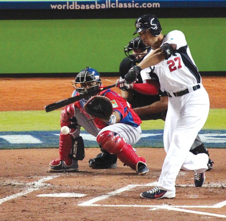 David Santiago/AP/El Nuevo Herald
Giancarlo Stanton and the United States were knocked out of the World Baseball Classic after losses to the Dominican Republic and Puerto Rico.