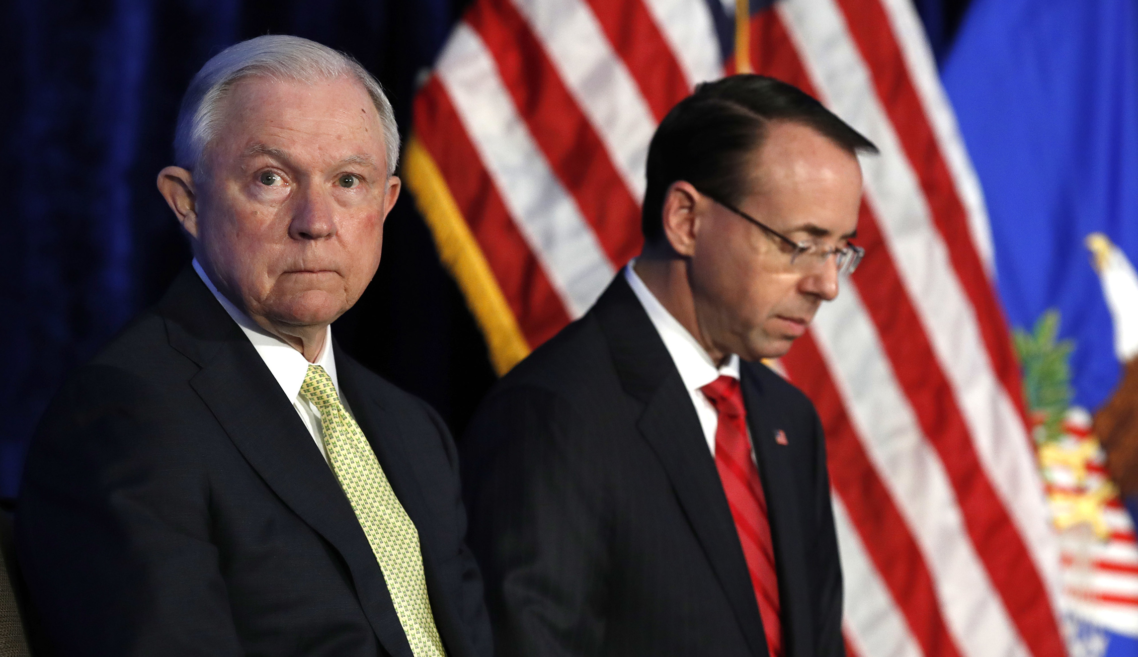 Rosenstein calls Sessions, under fire by Trump, one of the ‘most principled people’ he’s met in Washington
