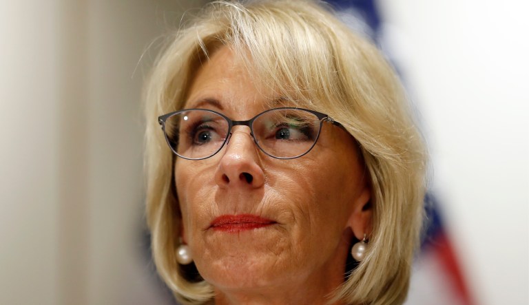 The approach outlined in the secretary's speech should give students, parents, and universities hope that this administration will fix the mistakes of the last one and bring justice to the nation's campuses. (AP Photo/Alex Brandon)