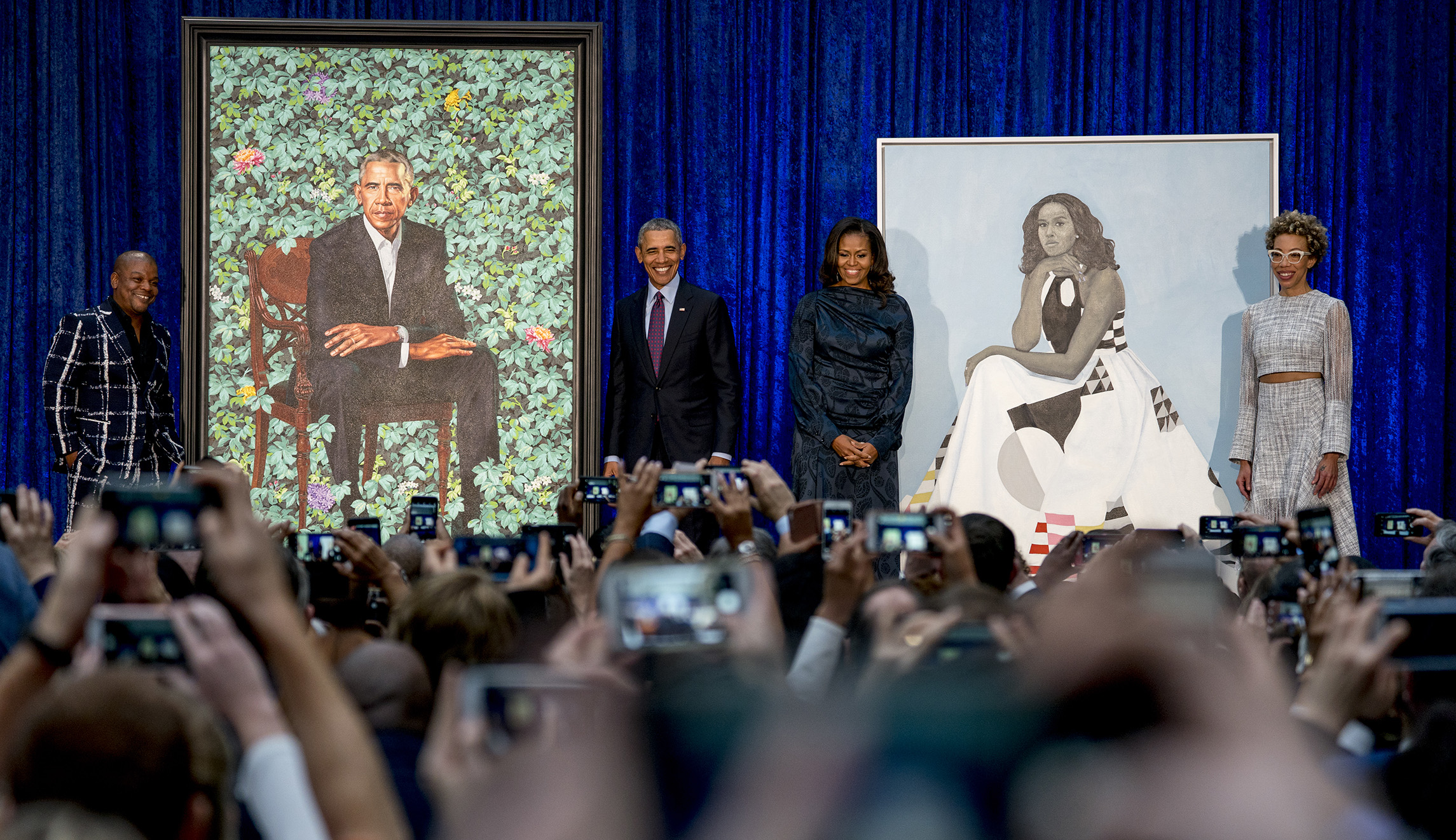 Barack and Michelle Obama’s official portraits unveiled
