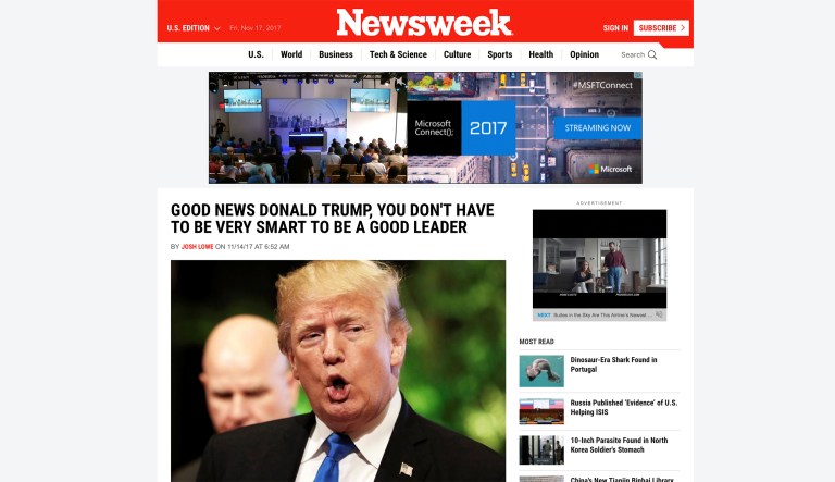 On Tuesday, Newsweek published a piece entitled, 