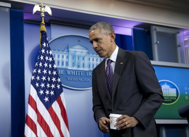 —œThe president has himself said before that he doesn’t think that the American people are likely to choose [Trump] to be the next president,—? White House spokesman Josh Earnest said. (AP Photo)