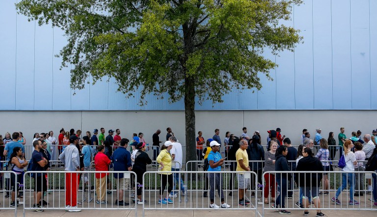 The mayor of Dallas, Texas reassured illegal immigrants affected by Hurricane Harvey that the city would not be checking their immigration status as they try to seek shelter there. (Michael Ciaglo /Houston Chronicle via AP)