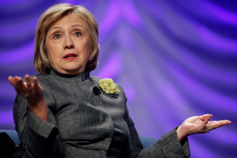 Former Secretary of State Hillary Clinton answers a question at the 2014 National Council for Behavioral Health Conference at Gaylord National Resort and Convention Center at National Harbor, Md., on Tuesday. (AP/Charles Dharapak)