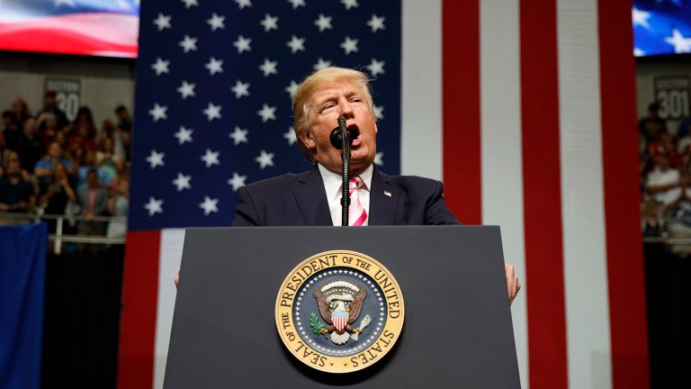 The wall is coming, Trump vowed. But, he added, 