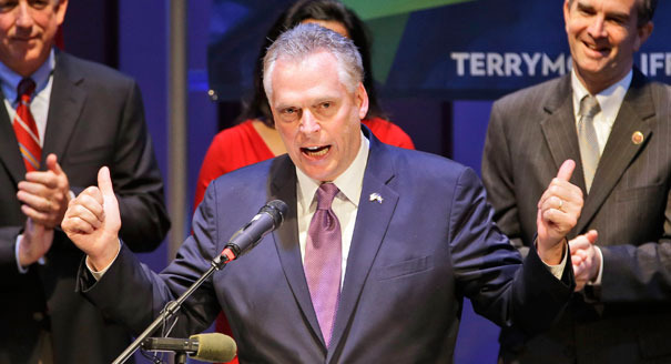 Democrat Terry McAuliffe continues to hold a strong lead over Attorney General Ken Cuccinelli in the Virginia gubernatorial election just three weeks away. AP Photo