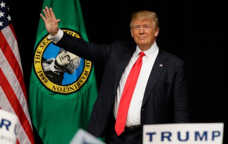Donald Trump is expected to clinch the Republican presidential nomination during the June 7 primaries, which include California and New Jersey. (AP Photo/Ted S. Warren)