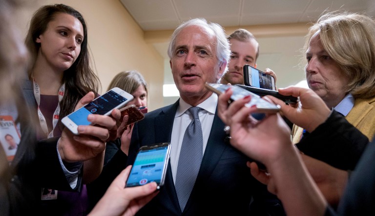 Sen. Bob Corker, R-Tenn., opposed the initial version of the tax reform bill but announced on Friday that he would support the newest one after it went through the Senate-House conference process. (AP Photo/Andrew Harnik)