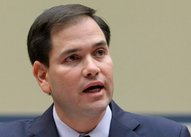 FILE - In this Feb. 5, 2014 file photo, Sen. Marco Rubio, R-Fla. testifies on Capitol Hill in Washington. The debate about whether to continue the dragnet surveillance of Americans' phone records is highlighting divisions within the Democratic and Republican parties that could transform the politics of national security. While some leading Democrats have been reluctant to condemn the National Security Agency's tactics, the GOP has begun to embrace a libertarian shift opposing the spy agency's broad surveillance powers _ a striking departure from the aggressive national security policies that have defined the Republican Party for generations. (AP Photo/Lauren Victoria Burke, File)