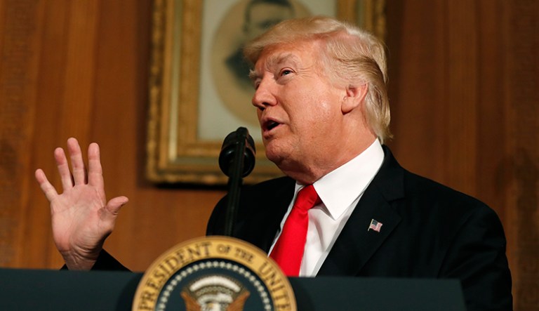 President Trump is mulling whether to exit from the Paris climate change agreement. (AP Photo/Carolyn Kaster, File)