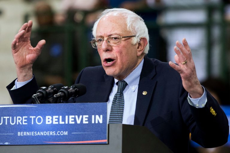Democratic presidential candidate Sen. Bernie Sanders, I-Vt., speaks during a campaign rally at Chicago State University in Chicago, Thursday, Feb. 25, 2016. (AP Photo/Jacquelyn Martin)