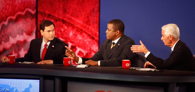 AP file Marco Rubio, left, said in Oct. 24, 2010, debate that it was unfair to create an alternative pathway to citizenship.