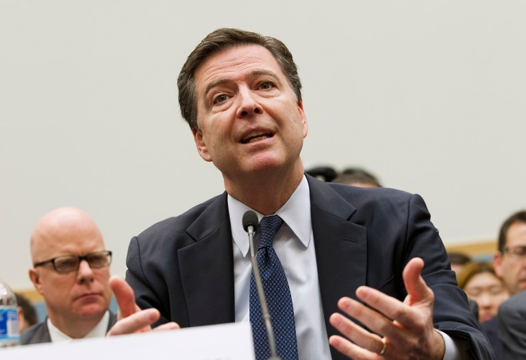 FBI Director James Comey announced the reopening of the agency's investigation into Hillary Clinton's private email practices on Oct. 28. ( AP Photo/Jose Luis Magana, File)