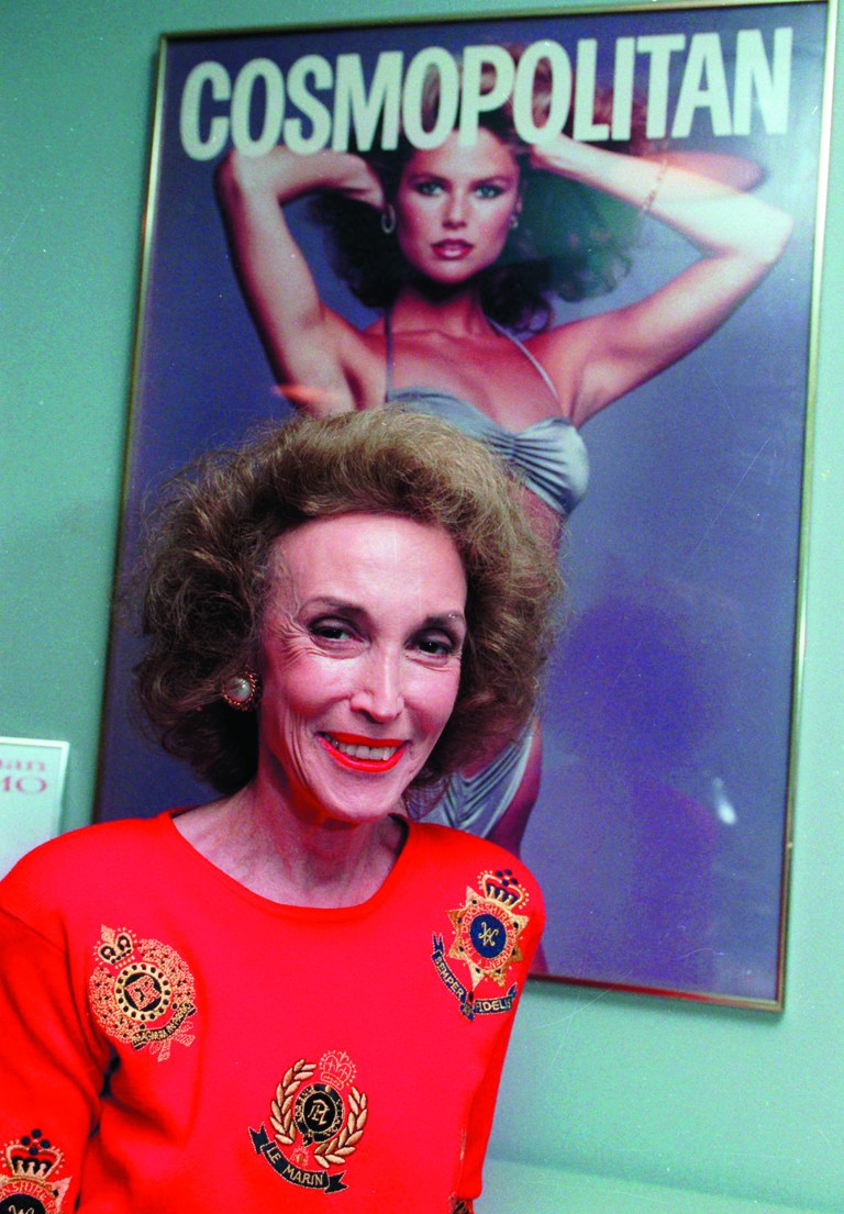 FILE - This 1990 file photo shows Cosmopolitan magazine editor Helen Gurley Brown in her New York office. Brown, longtime editor of Cosmopolitan magazine, died Monday, Aug. 13, 2012 at a hospital in New York after a brief hospitalization. She was 90. (AP Photo/Marty Lederhandler, File)