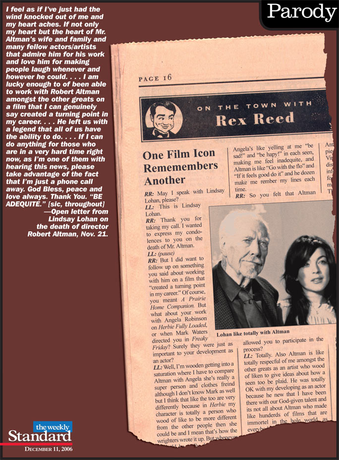 Lindsay Lohan speaks her mine.