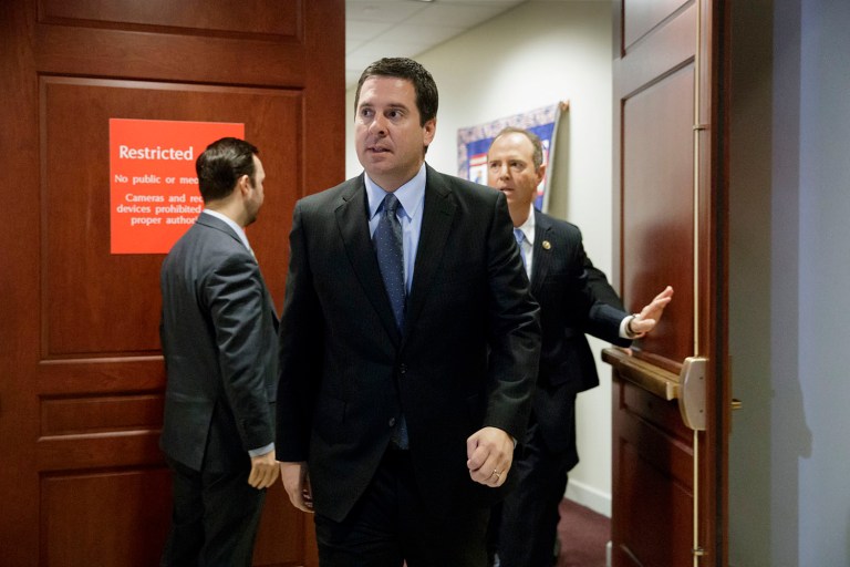 The House and Senate intelligence committees both announced earlier this week that they have not seen substantial evidence to confirm Trump's Twitter claim that his Manhattan campaign base was spied on. (AP Photo/J. Scott Applewhite)