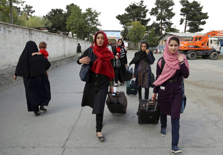 Without Trump's action, the Afghan girls' team might never have made it. (AP Photo/Rahmat Gul)