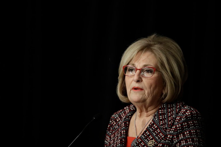 Rep. Diane Black, R-Tenn., supports amendments to halt the healthcare law's extra federal Medicaid payments two years sooner and impose work requirements for childless, able-bodied Medicaid enrollees, a source close to her said. (AP Photo/Matt Rourke)