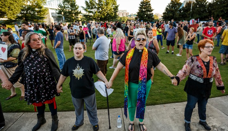 Rehabilitation, healing, and unity will only happen through conversation, understanding, and compassion. (Doug Strickland/Chattanooga Times Free Press via AP)