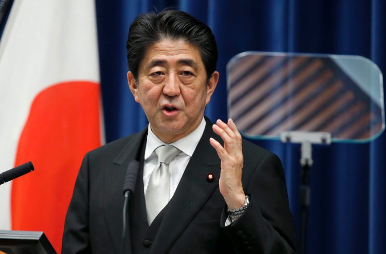 Japan's Prime Minister Shinzo Abe speaks during a press conference at his official residence in Tokyo Wednesday, Dec. 24, 2014. Abe approved a $27 billion economic stimulus package Saturday (AP Photo/Shizuo Kambayashi)
