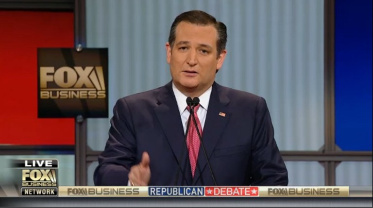 Sen. Ted Cruz opened Thursday night's Republican debate by criticizing President Obama for not mentioning the 10 U.S. sailors detained by Iran in his State of the Union earlier this week.